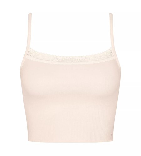 Sloggi Go Πλευρωτός Top With Spaghetti Straps Angora | 107-HXYTQA