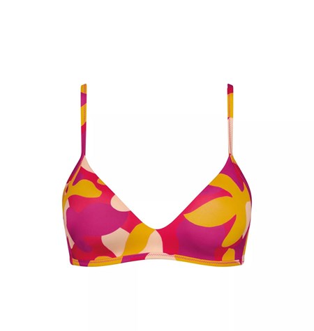 Sloggi Shore Flower Horn Μπικίνι Top Με Επένδυση Pink-Dark Combination | 958-WBPVYK